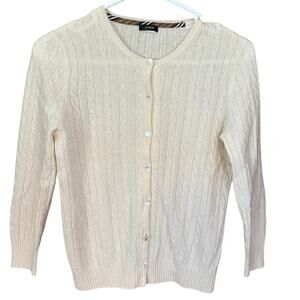 J. Crew Cream Cable Knit Cardigan